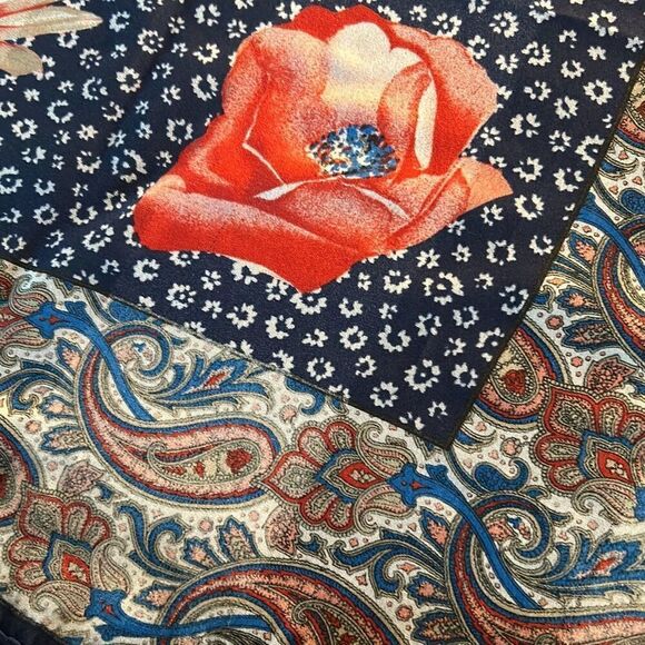 Hand Rolled Floral & Paisley Scarf - Picture 3 of 5